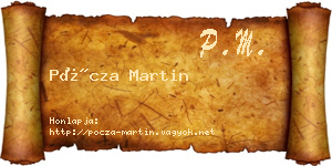 Pócza Martin névjegykártya